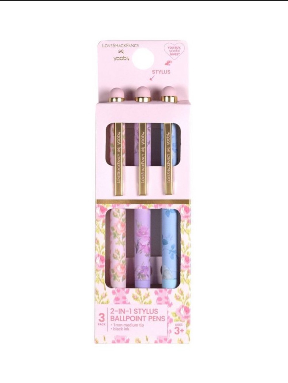 LoveShackFancy x Target- Yoobi 3pk Stylus Ballpoint Pens